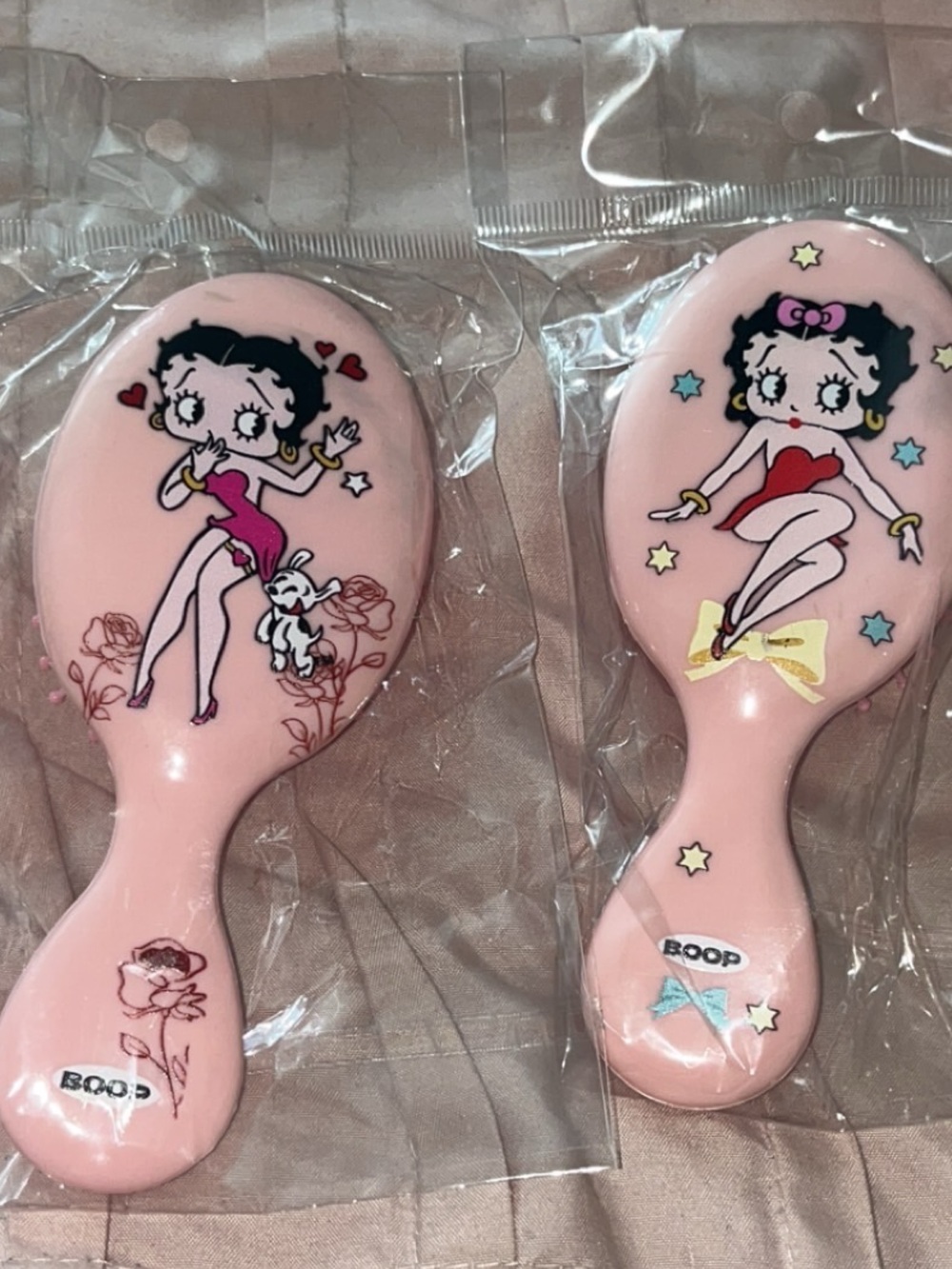 Betty Boop Pink  Hair Brushes (Set of 2)